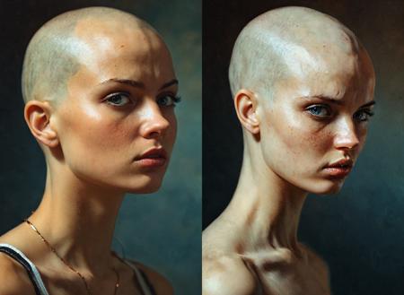 TheAramintaExperiment_Cv6_amazing people, professional photography by RHADS and Oleg Oprisco and Frank Frazetta and Aleksi Briclot, closeup on the (smooth bald) head of a serious emo girl, studio shot, (flawed realistic skin:1_20240709164153_0001.png